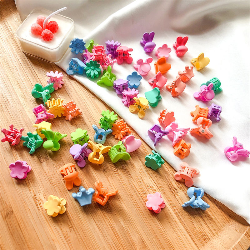 10 Stk/Sæt Mini Flower Hair Claw Clips til børn