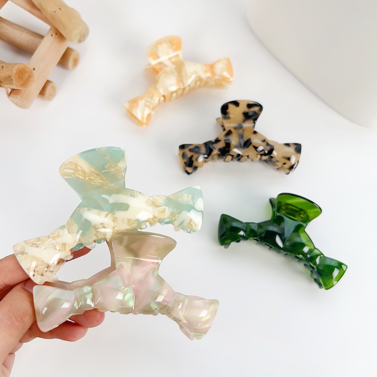 Sweet Candy Acetate Hair Clips Kvinder Grip Claw Clips Hårtilbehør